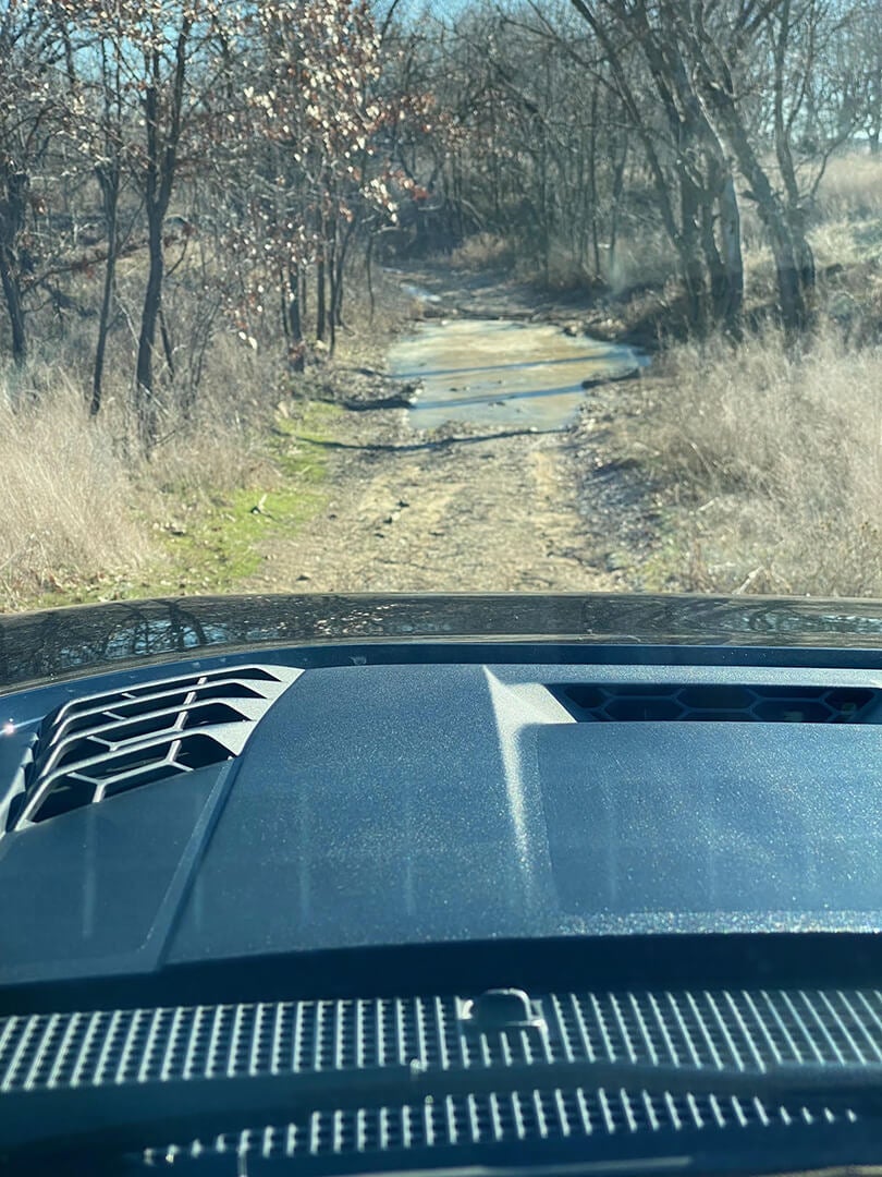 A view of the Ford Bronco dashboard showing an off-road gauge