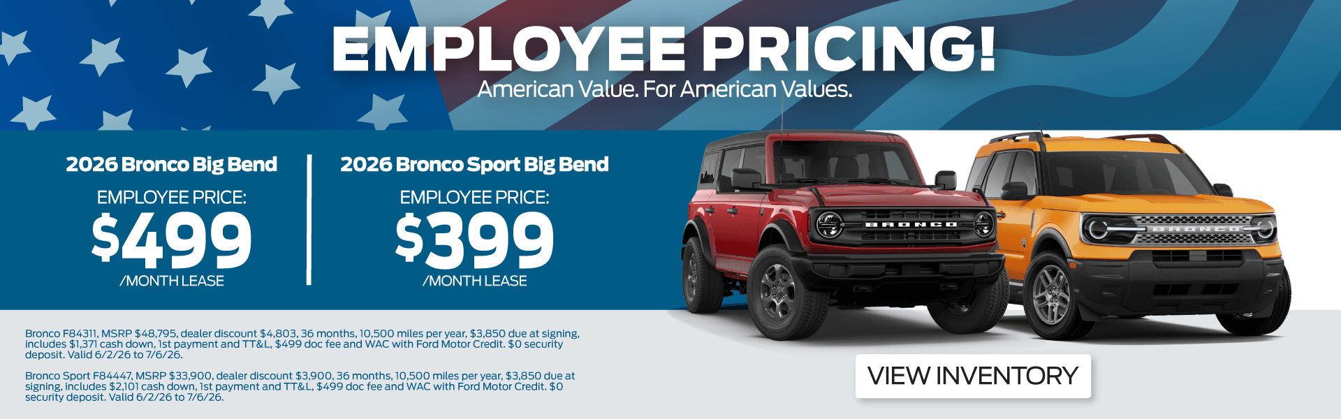 Employee Pricing Available on Select Ford Models