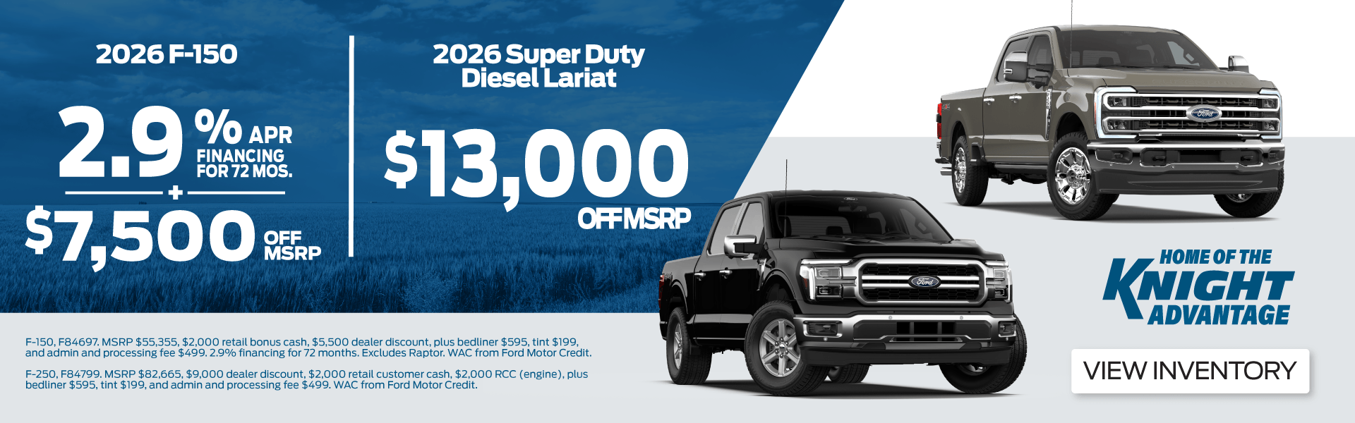 Shop 2026 F-150 and Super Duty Diesel Lariat